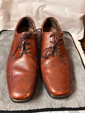 Hush Puppies Men's Brown Leather Lace-Up Oxfords